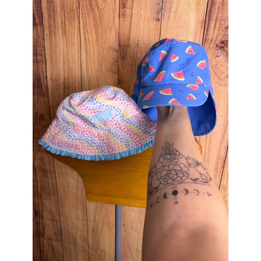 UV Skinz Girls Bucket Hat Bundle Stars Watermelon Unicorn Kids Toddler